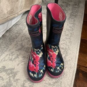 Joules floral rainboots. Excellent condition. Size 1.